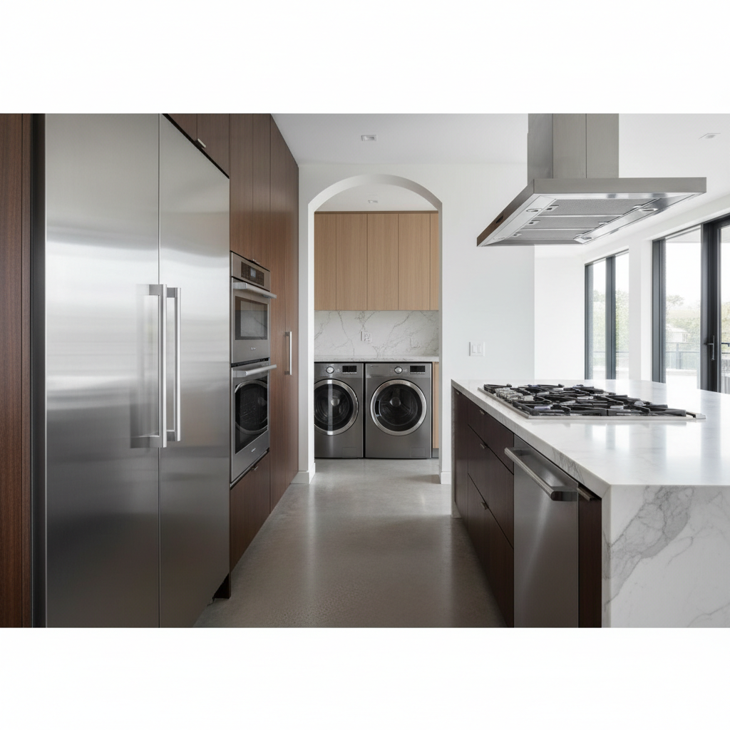 Premium household appliances in a luxury home