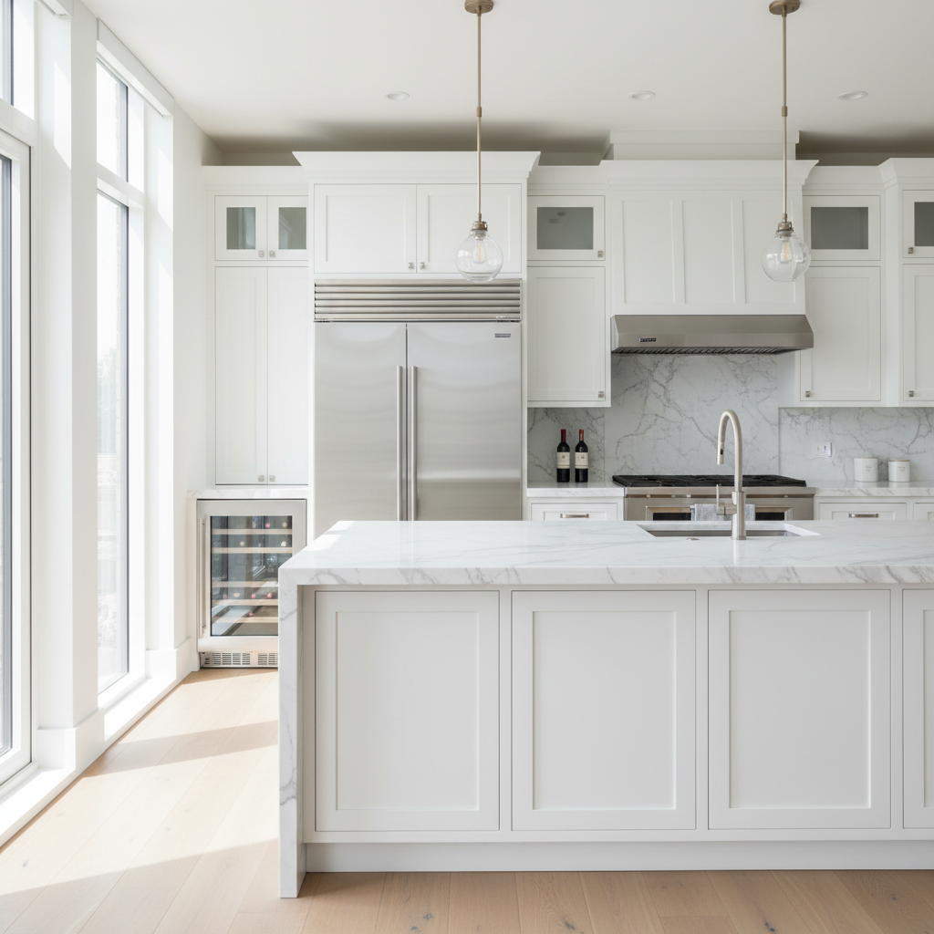 Luxury kitchen with premium KitchenAid appliance repair setting